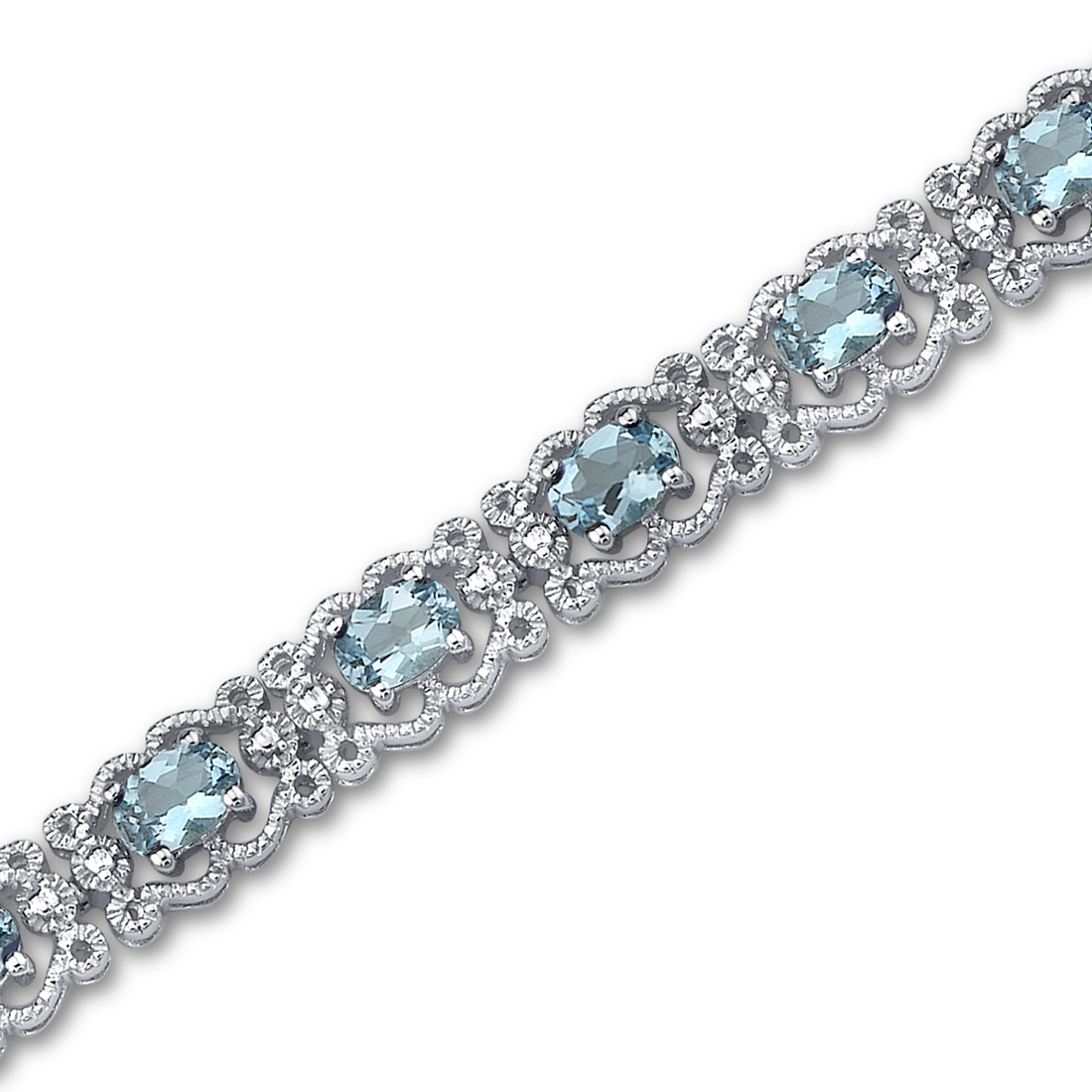 sterling silver blue topaz bracelet